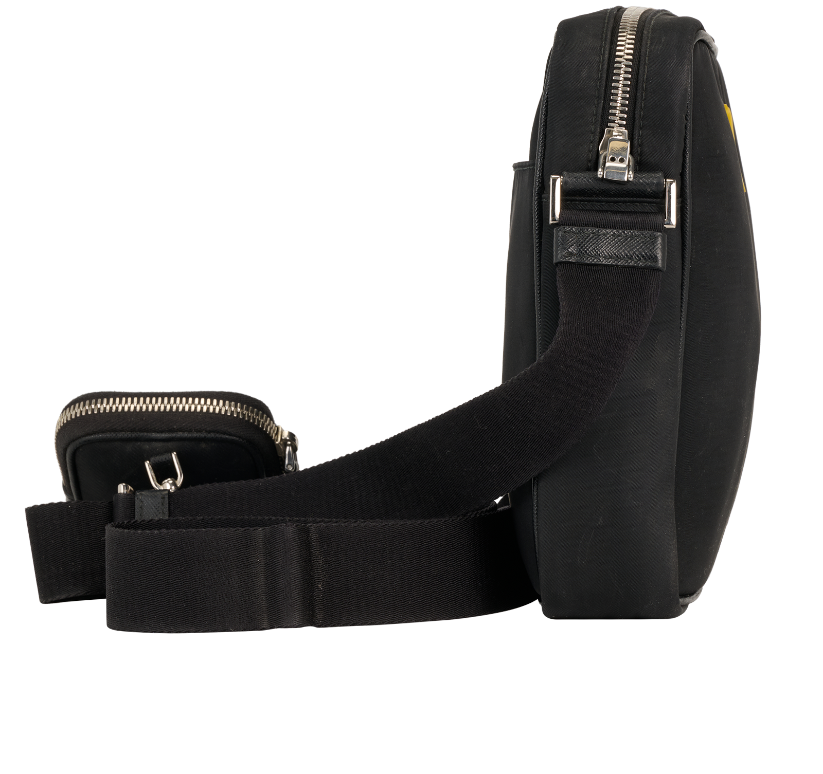 Milano Crossbody, &pound;310, Handbags, Black, Nylon, Side view